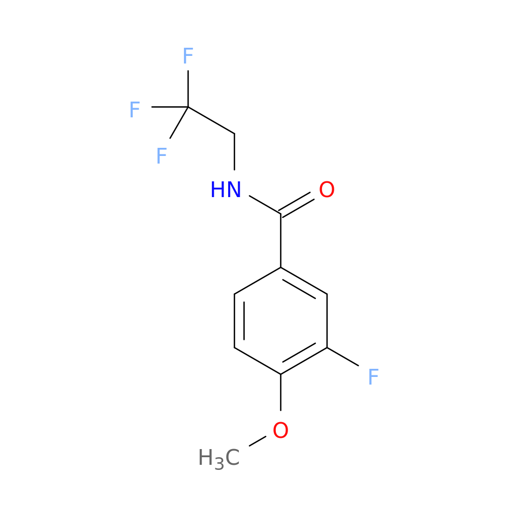 3-fluoro-4-methoxy-N-(2,2,2-trifluoroethyl)benzamide