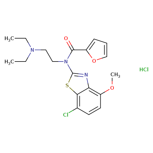 N-(7-chloro-4-methoxy-1,3-benzothiazol-2-yl)-N-[2-(diethylamino)ethyl]furan-2-carboxamide hydrochloride