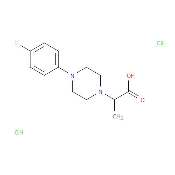 2-[4-(4-fluorophenyl)piperazin-1-yl]propanoic acid dihydrochloride