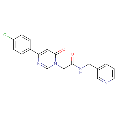 2-[4-(4-chlorophenyl)-6-oxo-1,6-dihydropyrimidin-1-yl]-N-[(pyridin-3-yl)methyl]acetamide