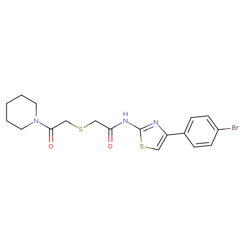 N-[4-(4-bromophenyl)-1,3-thiazol-2-yl]-2-{[2-oxo-2-(piperidin-1-yl)ethyl]sulfanyl}acetamide