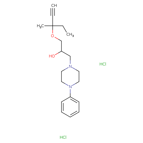 1-[(3-methylpent-1-yn-3-yl)oxy]-3-(4-phenylpiperazin-1-yl)propan-2-ol dihydrochloride