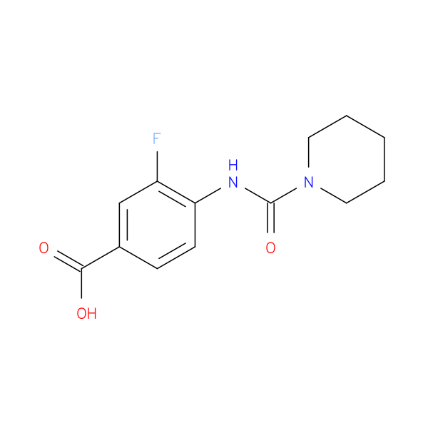 3-fluoro-4-[(piperidine-1-carbonyl)amino]benzoic acid