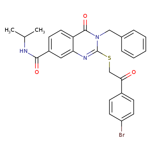 3-benzyl-2-{[2-(4-bromophenyl)-2-oxoethyl]sulfanyl}-4-oxo-N-(propan-2-yl)-3,4-dihydroquinazoline-7-carboxamide
