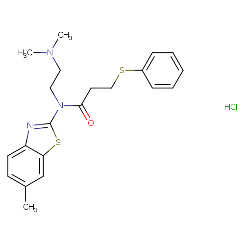 N-[2-(dimethylamino)ethyl]-N-(6-methyl-1,3-benzothiazol-2-yl)-3-(phenylsulfanyl)propanamide hydrochloride