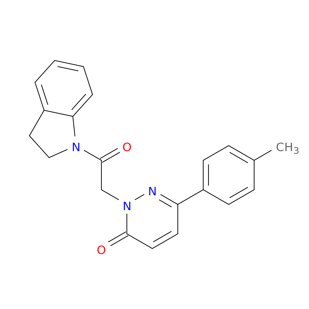 2-[2-(2,3-dihydro-1H-indol-1-yl)-2-oxoethyl]-6-(4-methylphenyl)-2,3-dihydropyridazin-3-one