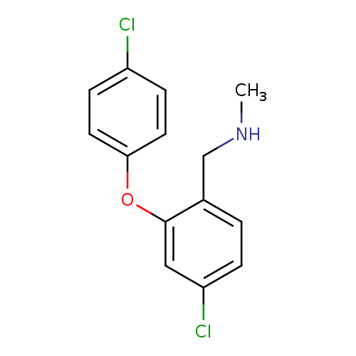 {[4-chloro-2-(4-chlorophenoxy)phenyl]methyl}(methyl)amine