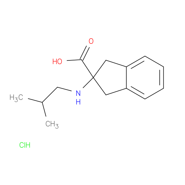 2-[(2-methylpropyl)amino]-2,3-dihydro-1H-indene-2-carboxylic acid hydrochloride