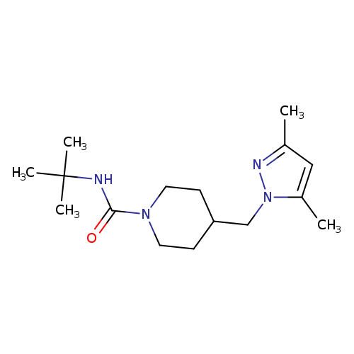 N-tert-butyl-4-[(3,5-dimethyl-1H-pyrazol-1-yl)methyl]piperidine-1-carboxamide