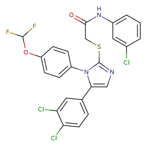 N-(3-chlorophenyl)-2-{[5-(3,4-dichlorophenyl)-1-[4-(difluoromethoxy)phenyl]-1H-imidazol-2-yl]sulfanyl}acetamide