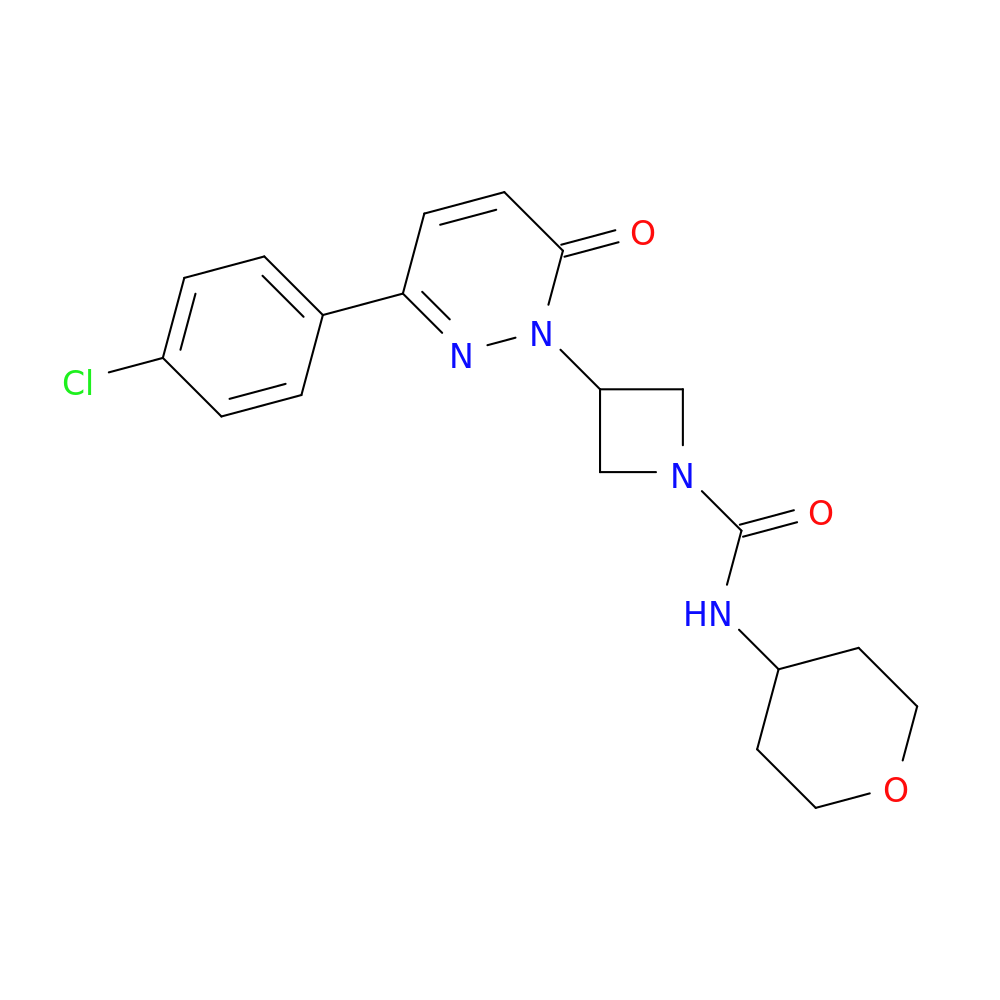 3-[3-(4-chlorophenyl)-6-oxo-1,6-dihydropyridazin-1-yl]-N-(oxan-4-yl)azetidine-1-carboxamide