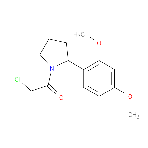 2-chloro-1-[2-(2,4-dimethoxyphenyl)pyrrolidin-1-yl]ethan-1-one
