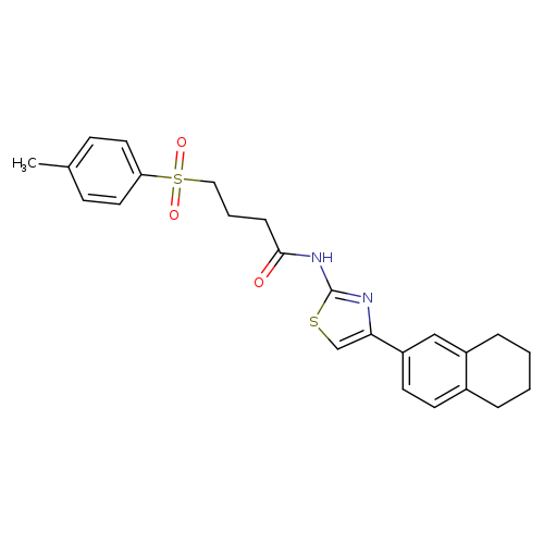 4-(4-methylbenzenesulfonyl)-N-[4-(5,6,7,8-tetrahydronaphthalen-2-yl)-1,3-thiazol-2-yl]butanamide