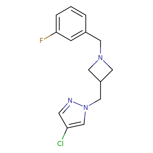 4-chloro-1-({1-[(3-fluorophenyl)methyl]azetidin-3-yl}methyl)-1H-pyrazole
