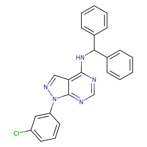 1-(3-chlorophenyl)-N-(diphenylmethyl)-1H-pyrazolo[3,4-d]pyrimidin-4-amine