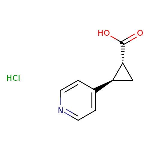 rac-(1R,2R)-2-(pyridin-4-yl)cyclopropane-1-carboxylic acid hydrochloride, trans