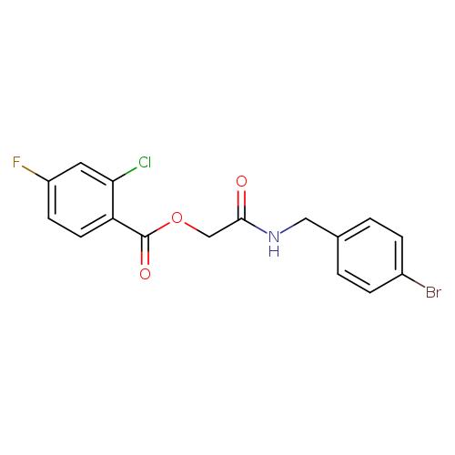 {[(4-bromophenyl)methyl]carbamoyl}methyl 2-chloro-4-fluorobenzoate
