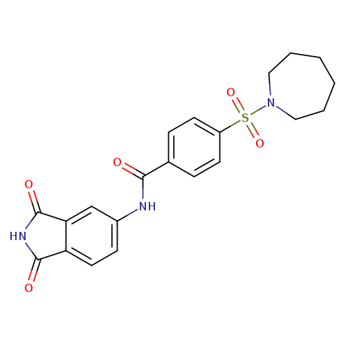 4-(azepane-1-sulfonyl)-N-(1,3-dioxo-2,3-dihydro-1H-isoindol-5-yl)benzamide