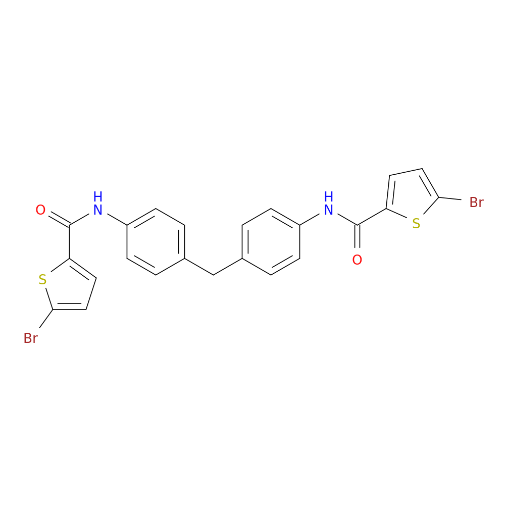 5-bromo-N-(4-{[4-(5-bromothiophene-2-amido)phenyl]methyl}phenyl)thiophene-2-carboxamide