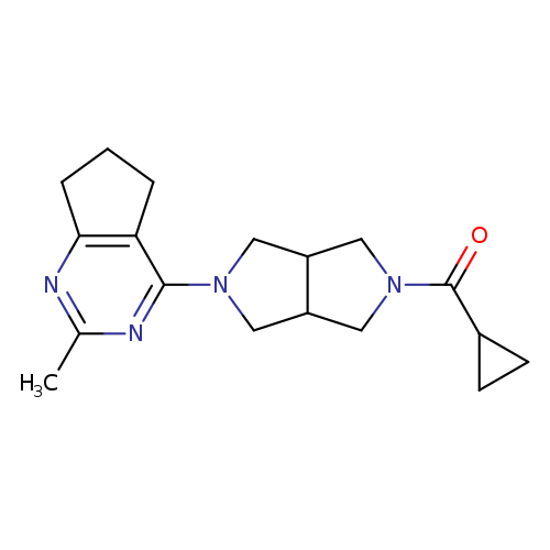2-cyclopropanecarbonyl-5-{2-methyl-5H,6H,7H-cyclopenta[d]pyrimidin-4-yl}-octahydropyrrolo[3,4-c]pyrrole