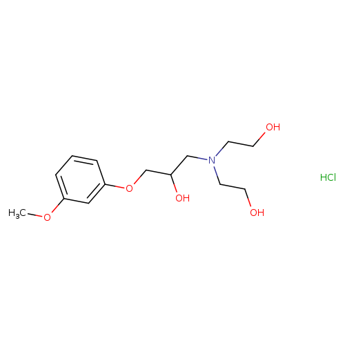 1-[bis(2-hydroxyethyl)amino]-3-(3-methoxyphenoxy)propan-2-ol hydrochloride