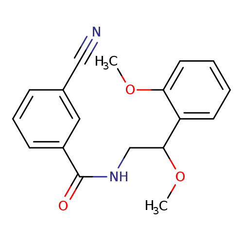 3-cyano-N-[2-methoxy-2-(2-methoxyphenyl)ethyl]benzamide