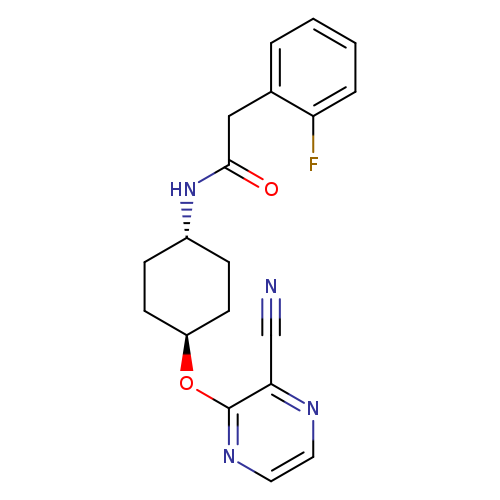 2-(2-fluorophenyl)-N-[(1r,4r)-4-[(3-cyanopyrazin-2-yl)oxy]cyclohexyl]acetamide