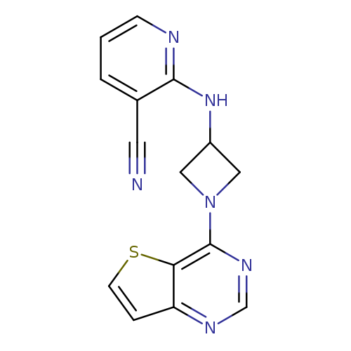 2-[(1-{thieno[3,2-d]pyrimidin-4-yl}azetidin-3-yl)amino]pyridine-3-carbonitrile