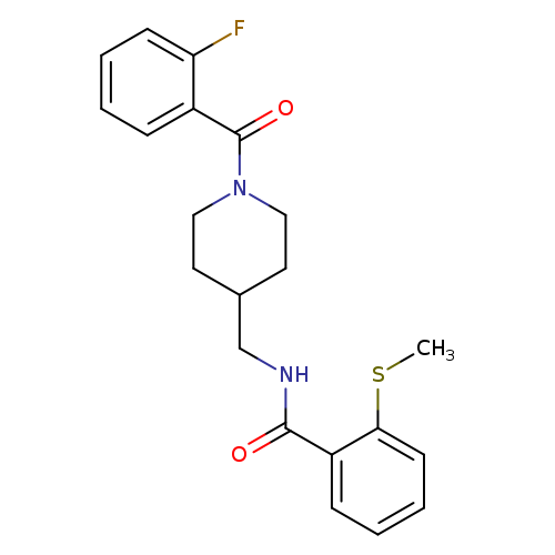 N-{[1-(2-fluorobenzoyl)piperidin-4-yl]methyl}-2-(methylsulfanyl)benzamide