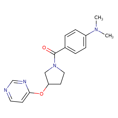 N,N-dimethyl-4-[3-(pyrimidin-4-yloxy)pyrrolidine-1-carbonyl]aniline