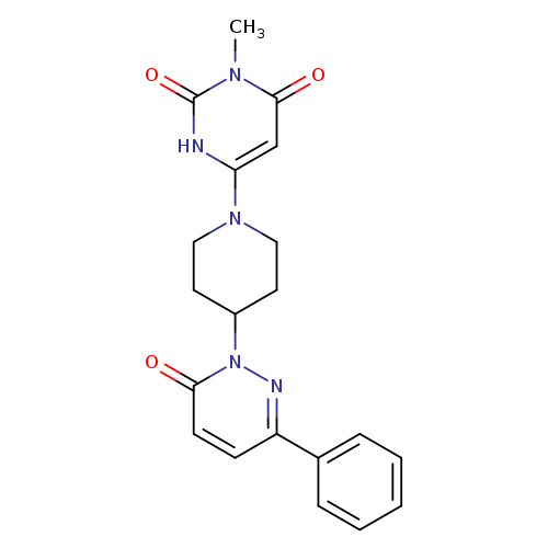 3-methyl-6-[4-(6-oxo-3-phenyl-1,6-dihydropyridazin-1-yl)piperidin-1-yl]-1,2,3,4-tetrahydropyrimidine-2,4-dione