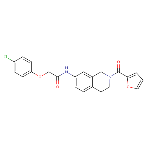 2-(4-chlorophenoxy)-N-[2-(furan-2-carbonyl)-1,2,3,4-tetrahydroisoquinolin-7-yl]acetamide
