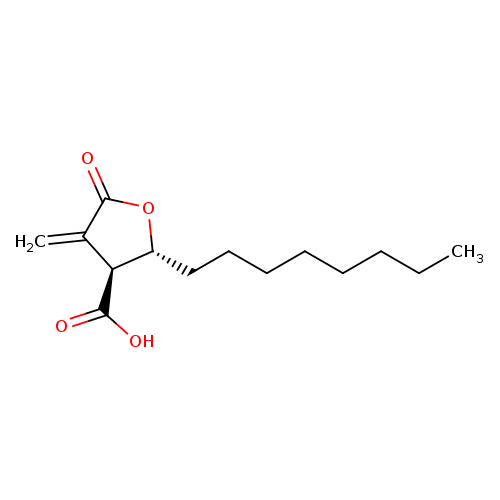 3-Furancarboxylic acid, tetrahydro-4-methylene-2-octyl-5-oxo-, (2R,3S)-rel-