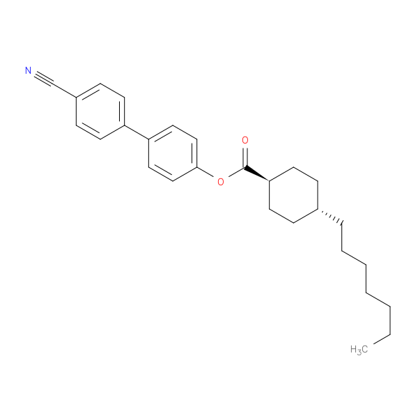 Cyclohexanecarboxylic acid, 4-heptyl-, 4'-cyano(1,1'-biphenyl)-4-ylester, trans-