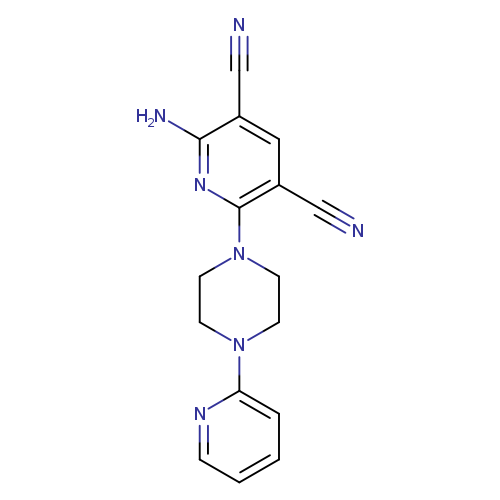 2-amino-6-[4-(pyridin-2-yl)piperazin-1-yl]pyridine-3,5-dicarbonitrile