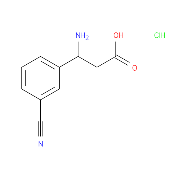 Benzenepropanoic acid, β-amino-3-cyano-, hydrochloride (1:1)
