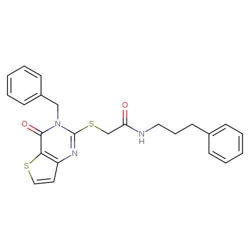 2-({3-benzyl-4-oxo-3H,4H-thieno[3,2-d]pyrimidin-2-yl}sulfanyl)-N-(3-phenylpropyl)acetamide