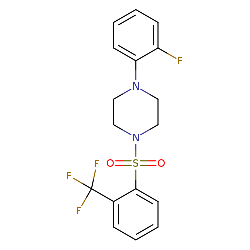 1-(2-fluorophenyl)-4-[2-(trifluoromethyl)benzenesulfonyl]piperazine