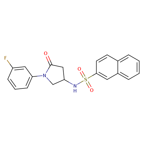 N-[1-(3-fluorophenyl)-5-oxopyrrolidin-3-yl]naphthalene-2-sulfonamide