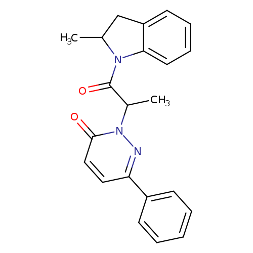 2-[1-(2-methyl-2,3-dihydro-1H-indol-1-yl)-1-oxopropan-2-yl]-6-phenyl-2,3-dihydropyridazin-3-one