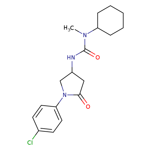 3-[1-(4-chlorophenyl)-5-oxopyrrolidin-3-yl]-1-cyclohexyl-1-methylurea