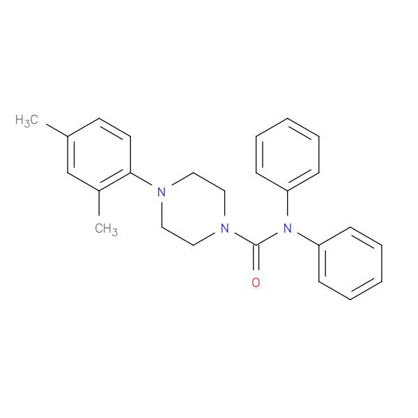 4-(2,4-dimethylphenyl)-N,N-diphenylpiperazine-1-carboxamide