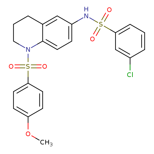 3-chloro-N-[1-(4-methoxybenzenesulfonyl)-1,2,3,4-tetrahydroquinolin-6-yl]benzene-1-sulfonamide