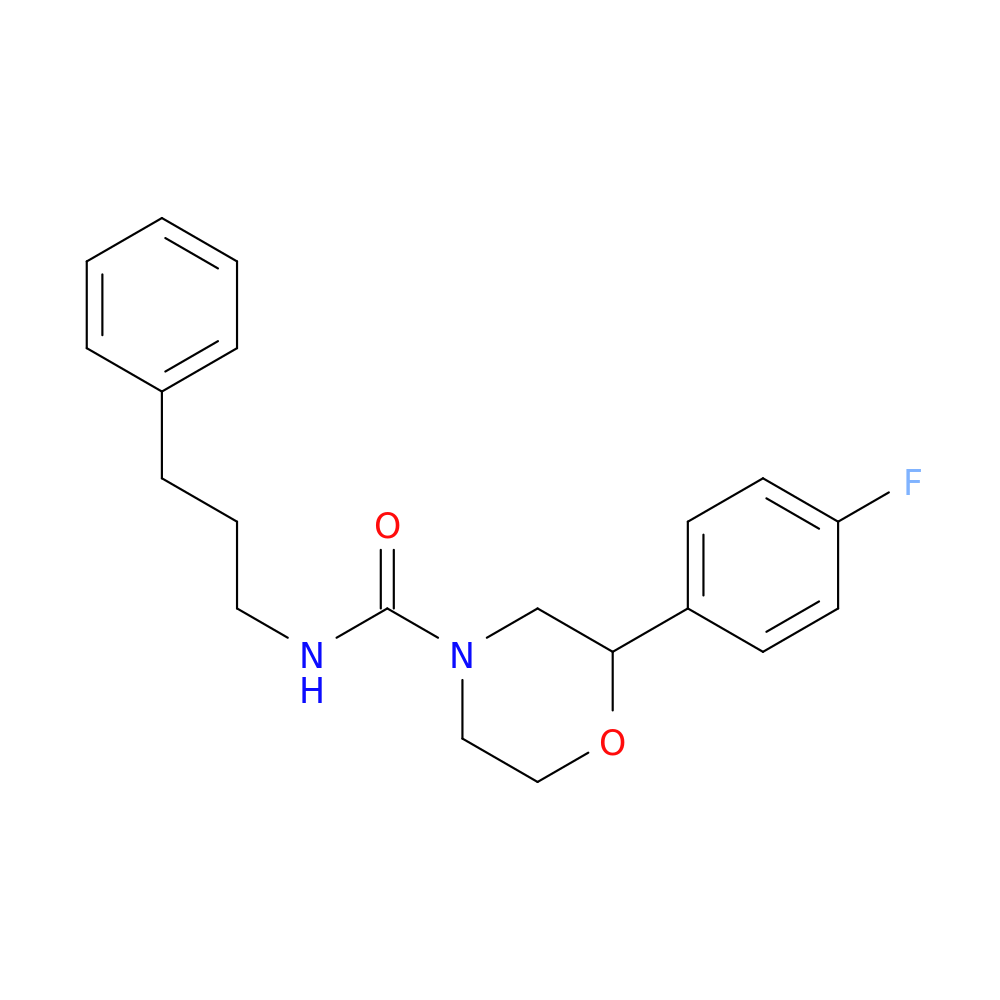 2-(4-fluorophenyl)-N-(3-phenylpropyl)morpholine-4-carboxamide