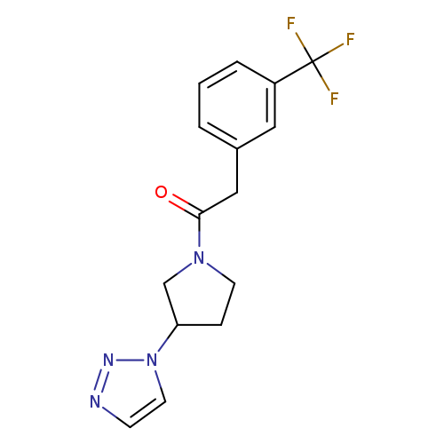 1-[3-(1H-1,2,3-triazol-1-yl)pyrrolidin-1-yl]-2-[3-(trifluoromethyl)phenyl]ethan-1-one