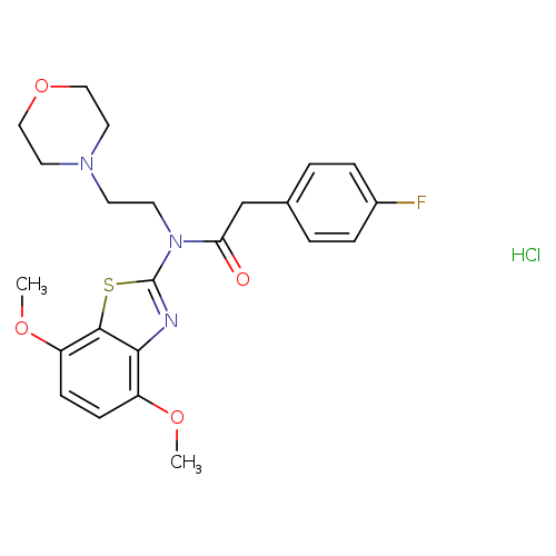 N-(4,7-dimethoxy-1,3-benzothiazol-2-yl)-2-(4-fluorophenyl)-N-[2-(morpholin-4-yl)ethyl]acetamide hydrochloride