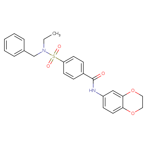 4-[benzyl(ethyl)sulfamoyl]-N-(2,3-dihydro-1,4-benzodioxin-6-yl)benzamide