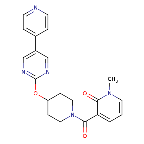 1-methyl-3-(4-{[5-(pyridin-4-yl)pyrimidin-2-yl]oxy}piperidine-1-carbonyl)-1,2-dihydropyridin-2-one
