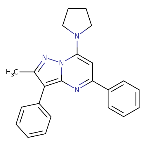 1-{2-methyl-3,5-diphenylpyrazolo[1,5-a]pyrimidin-7-yl}pyrrolidine