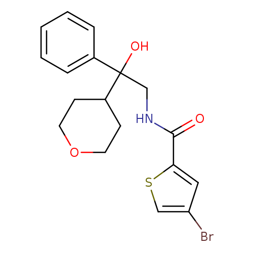 4-bromo-N-[2-hydroxy-2-(oxan-4-yl)-2-phenylethyl]thiophene-2-carboxamide